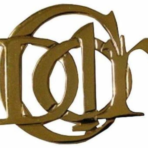 18 kt Gold Plated Christian Dior Monogram Pin - Picture 1 of 4
